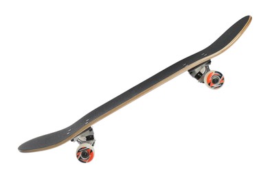 Photo of One skateboard isolated on white. Sports equipment