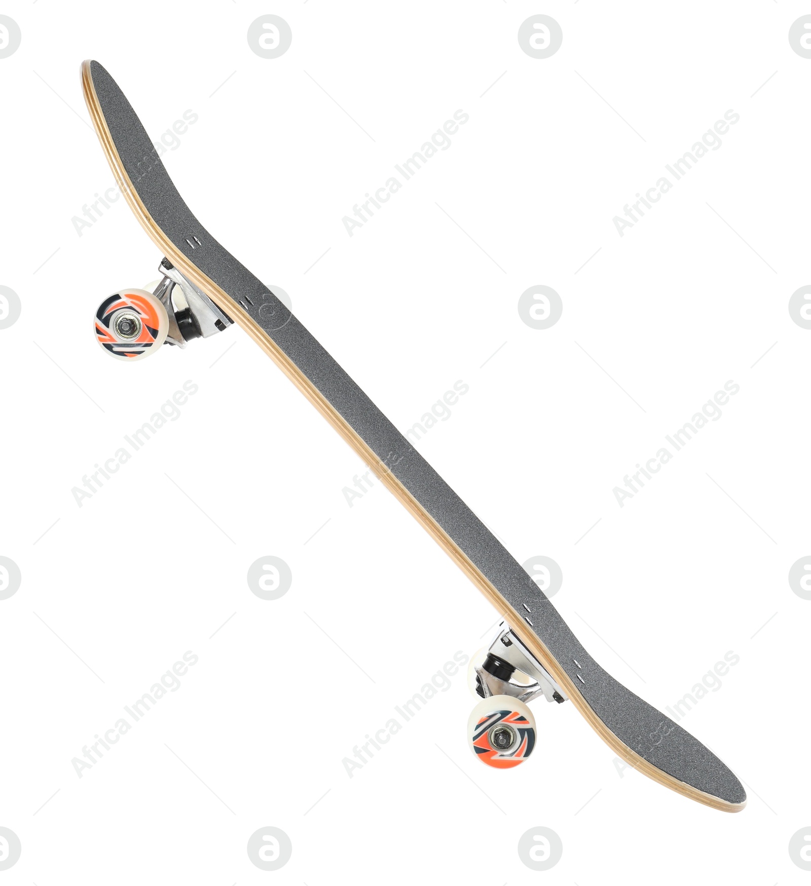 Photo of One skateboard isolated on white. Sports equipment