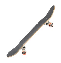 Photo of One skateboard isolated on white. Sports equipment