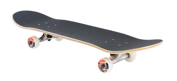 Photo of One skateboard isolated on white. Sports equipment