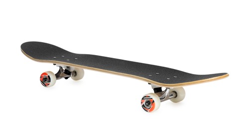 Photo of One skateboard isolated on white. Sports equipment