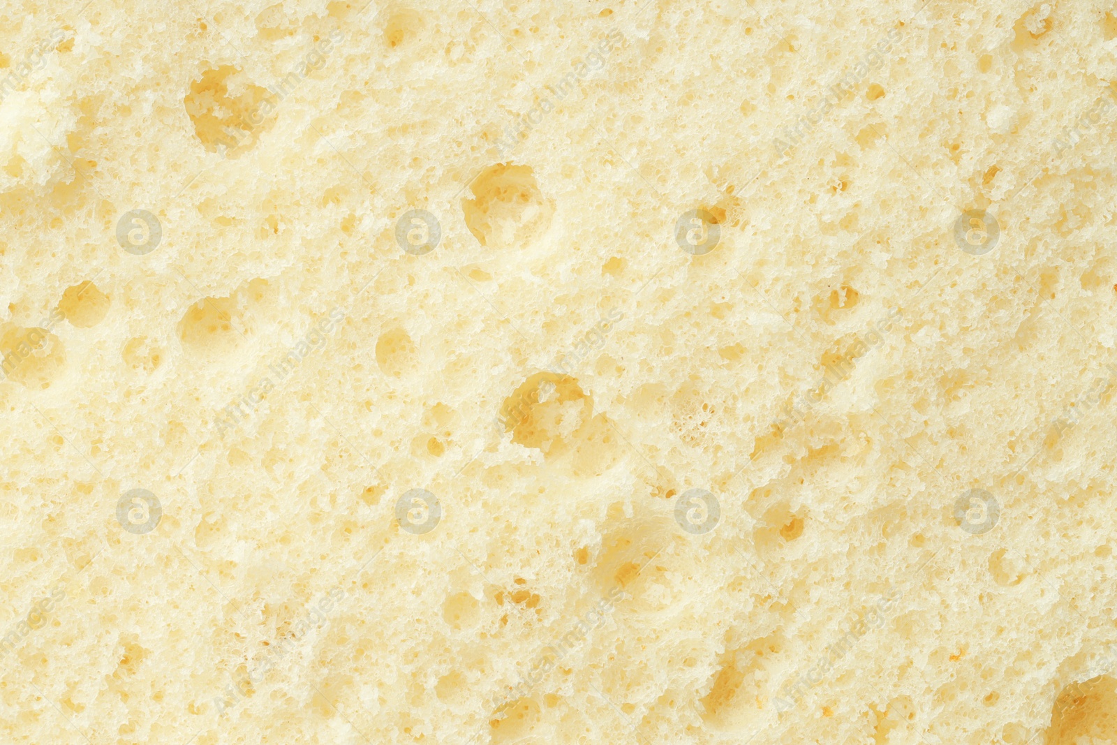 Photo of Tasty sponge cake as background, top view