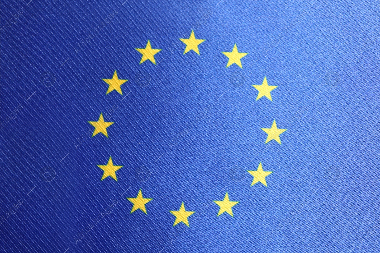 Photo of Flag of European Union as background, top view