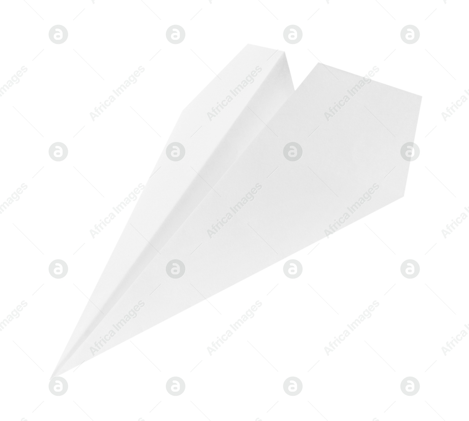 Photo of One handmade paper plane isolated on white