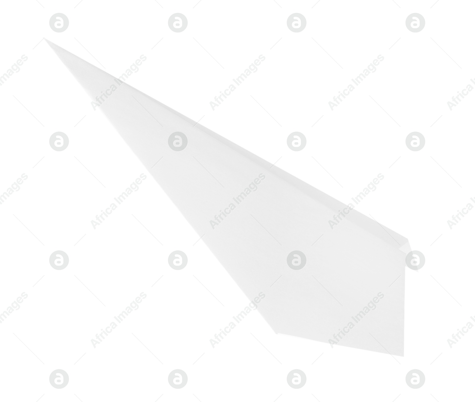 Photo of One handmade paper plane isolated on white