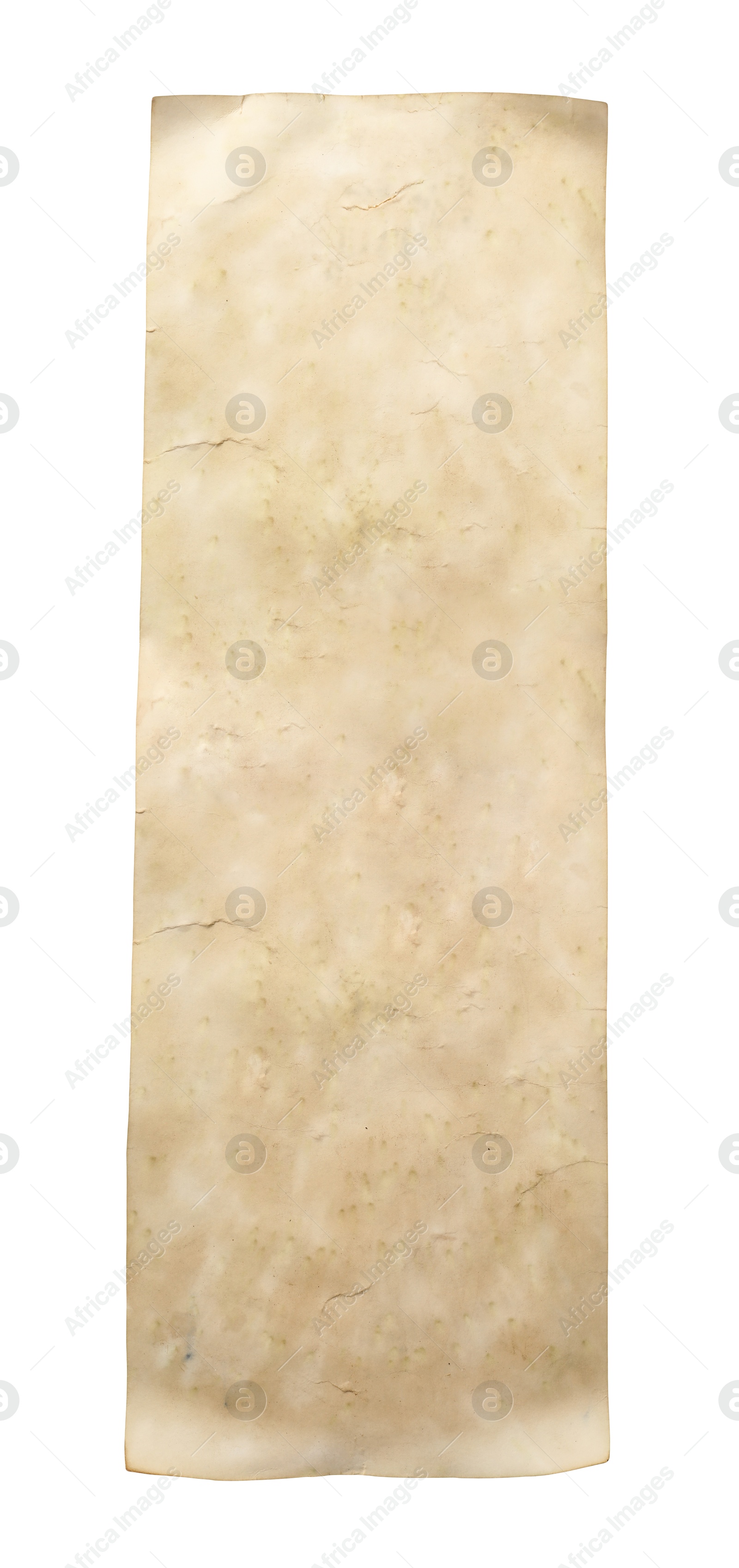 Image of Scroll of old parchment paper isolated on white