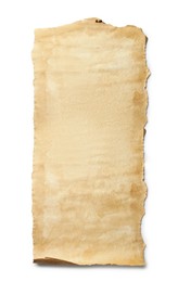 Image of Scroll of old parchment paper isolated on white