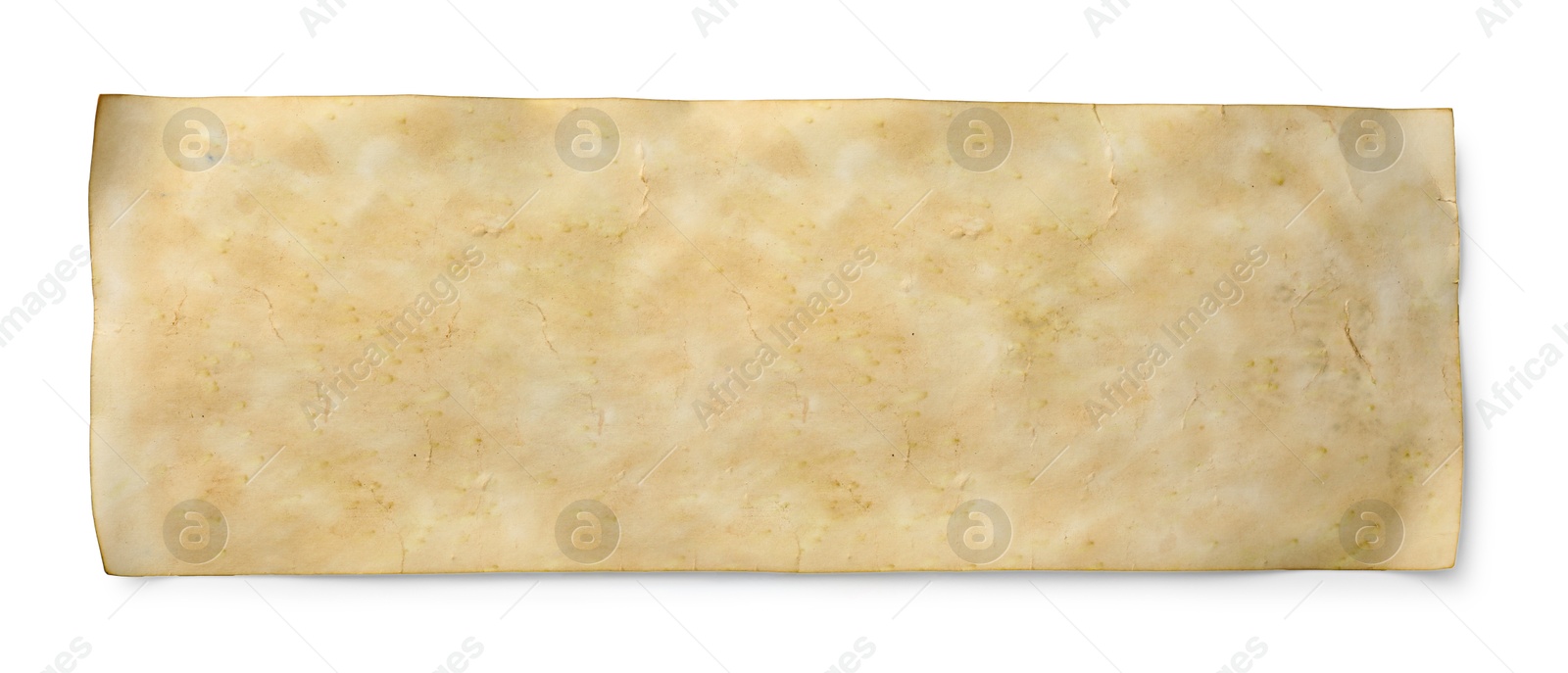 Image of Scroll of old parchment paper isolated on white