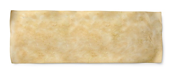 Image of Scroll of old parchment paper isolated on white