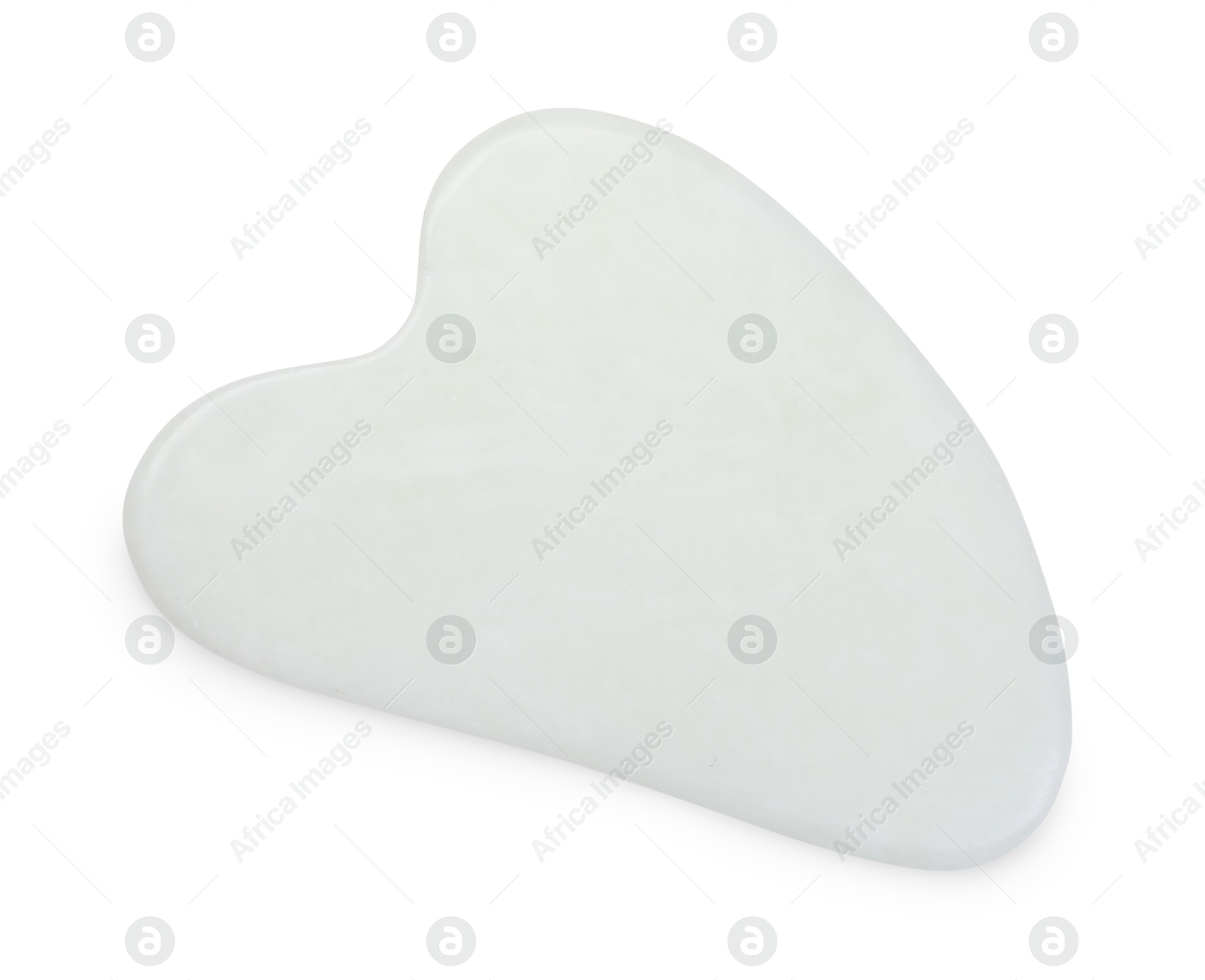 Photo of One gua sha tool isolated on white, top view