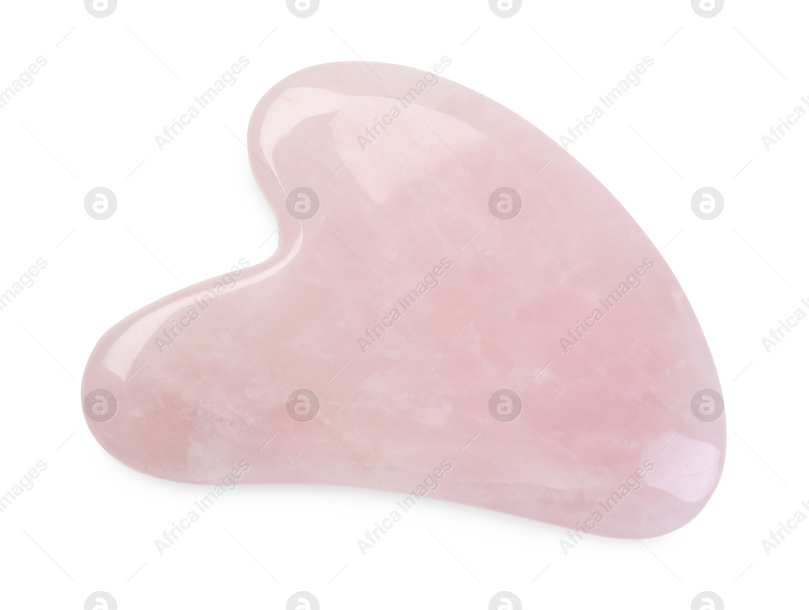 Photo of One gua sha tool isolated on white, top view