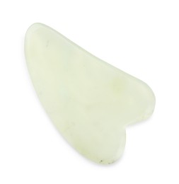 One gua sha tool isolated on white, top view