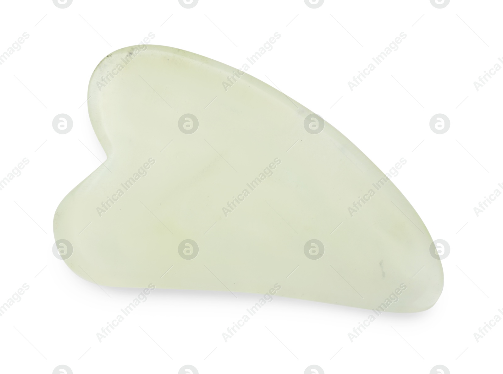 Photo of One gua sha tool isolated on white, top view