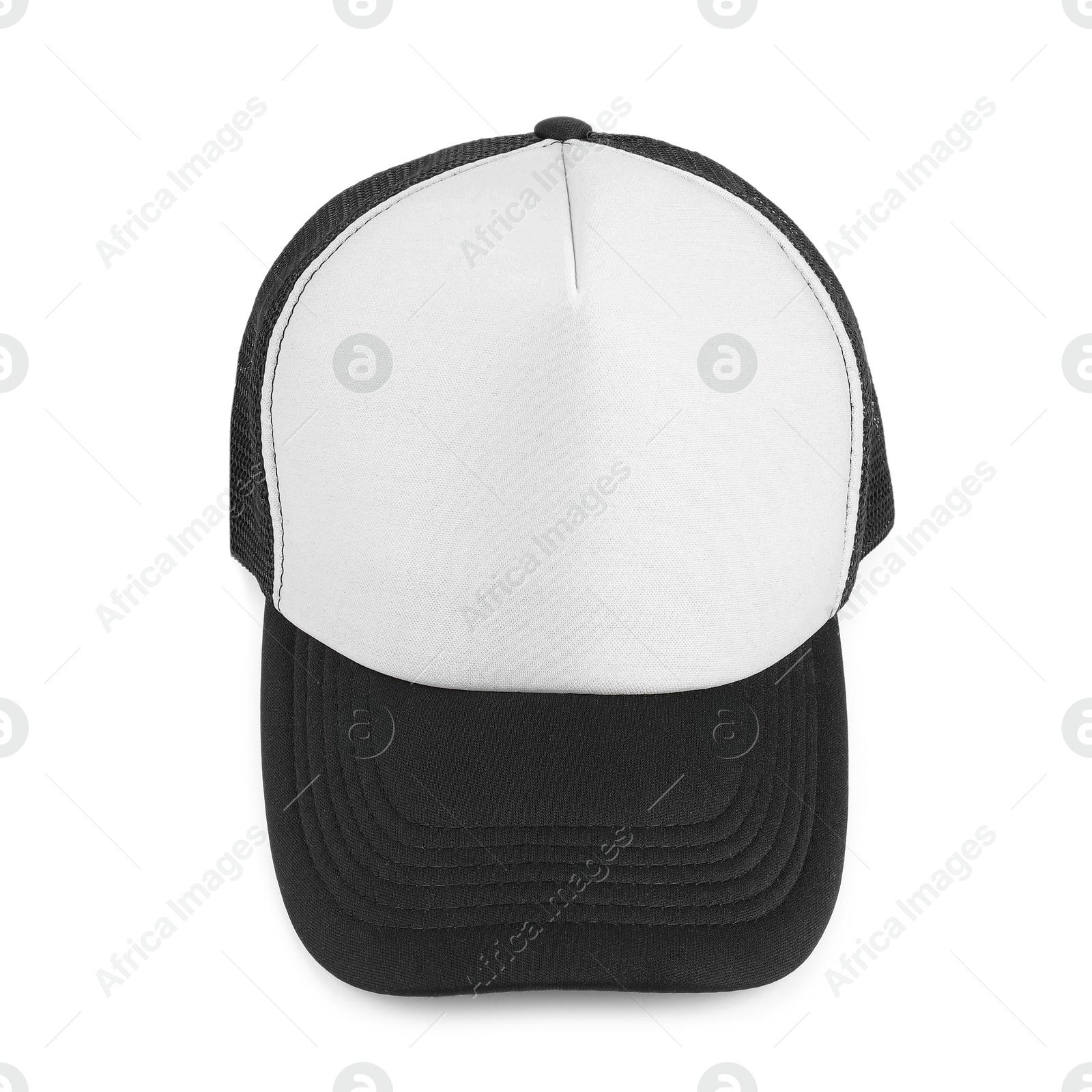 Photo of Stylish color baseball cap isolated on white. Mockup for design