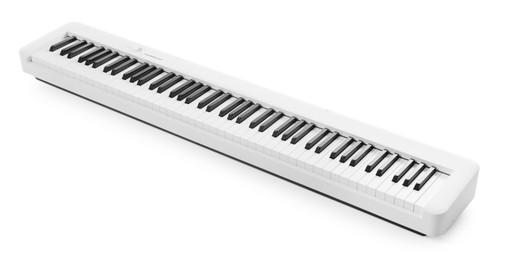 Photo of One synthesizer isolated on white. Electronic musical instrument