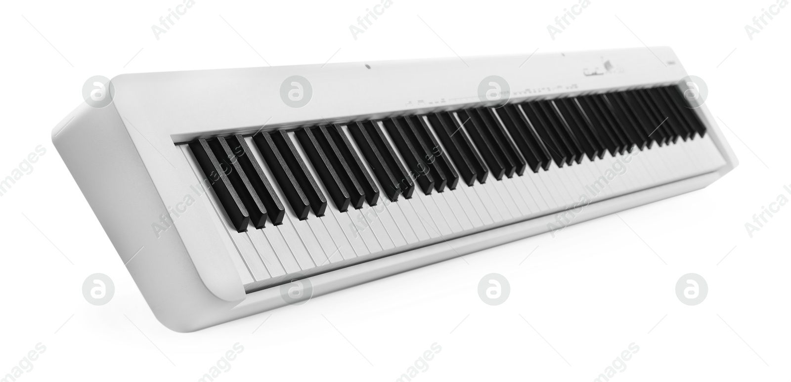 Photo of One synthesizer isolated on white. Electronic musical instrument