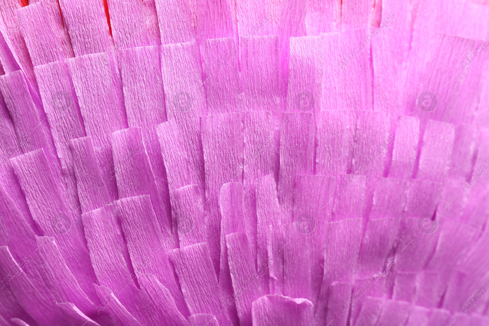 Photo of Pinata. Cut tissue paper as background, closeup