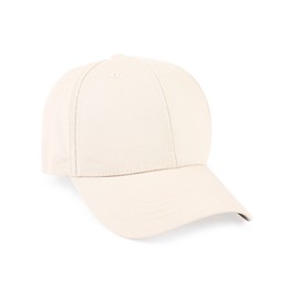 Photo of One stylish baseball cap isolated on white. Mockup for design