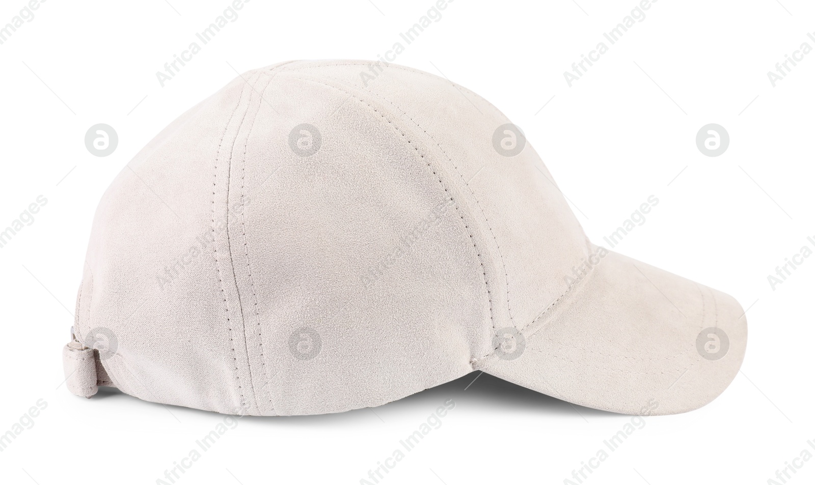 Photo of One stylish baseball cap isolated on white. Mockup for design