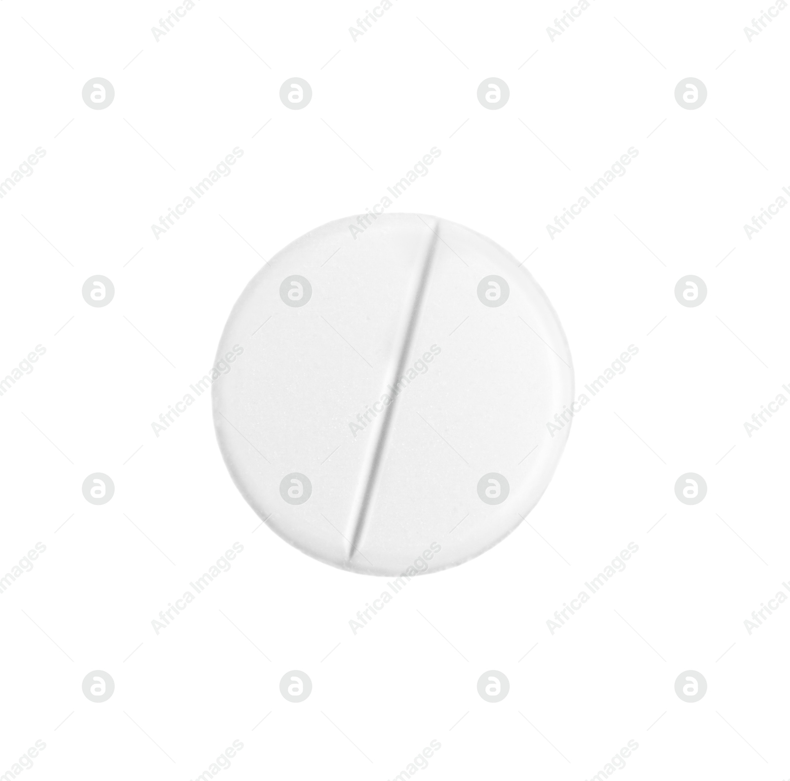 Photo of One antibiotic pill isolated on white. Medicinal treatment