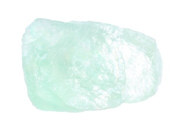 Photo of Beautiful aquamarine isolated on white. Natural gemstone