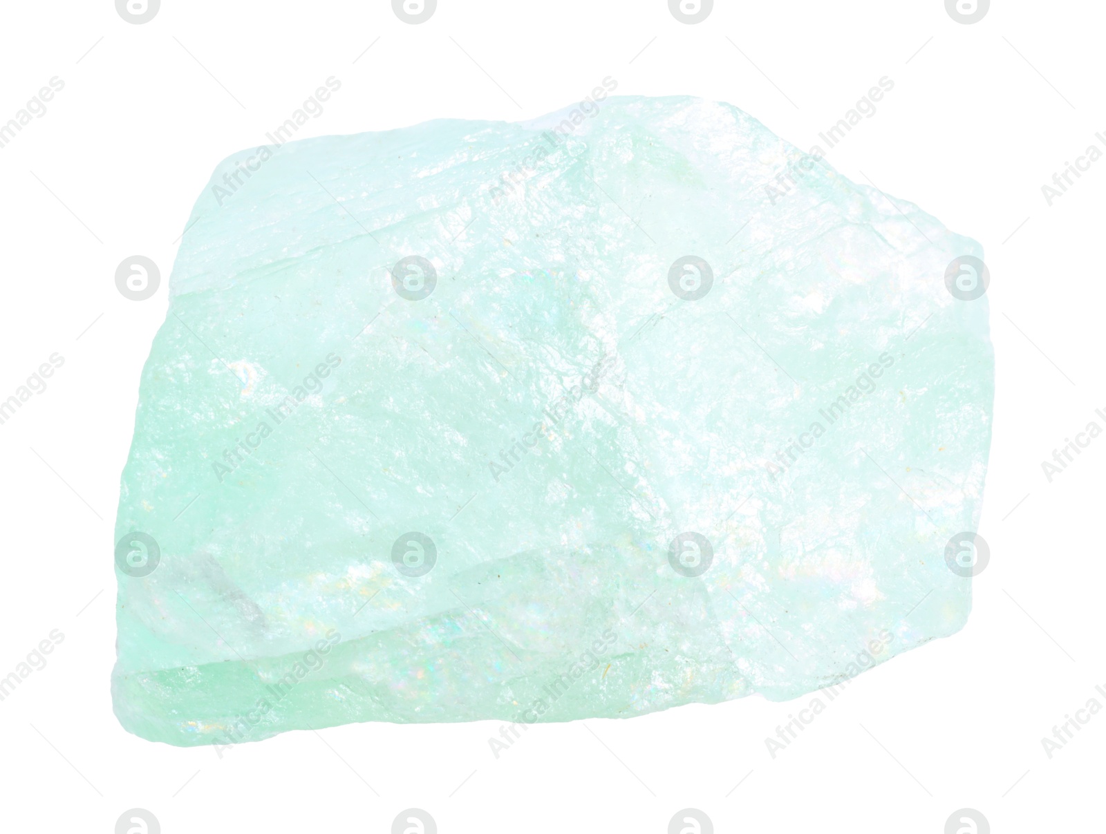 Photo of Beautiful aquamarine isolated on white. Natural gemstone