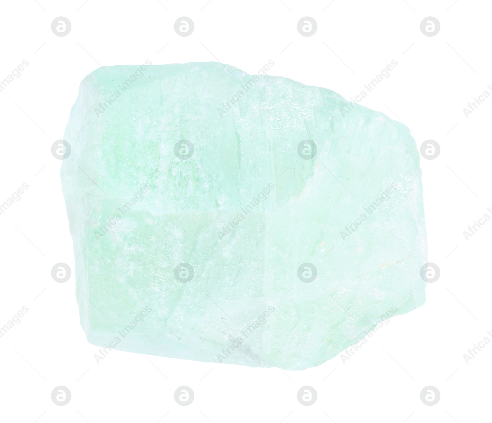 Photo of Beautiful aquamarine isolated on white. Natural gemstone