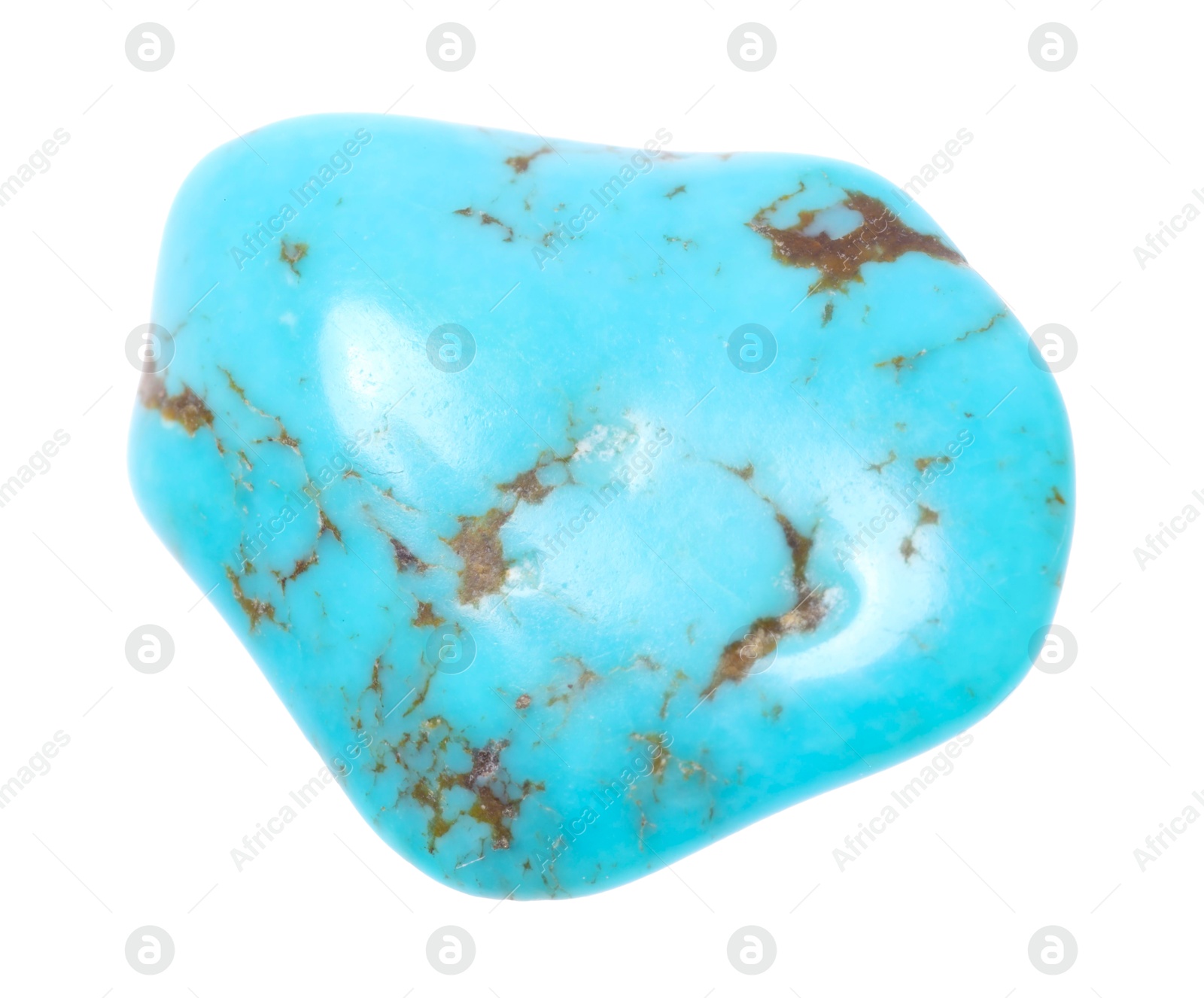 Photo of Beautiful turquoise isolated on white. Natural gemstone