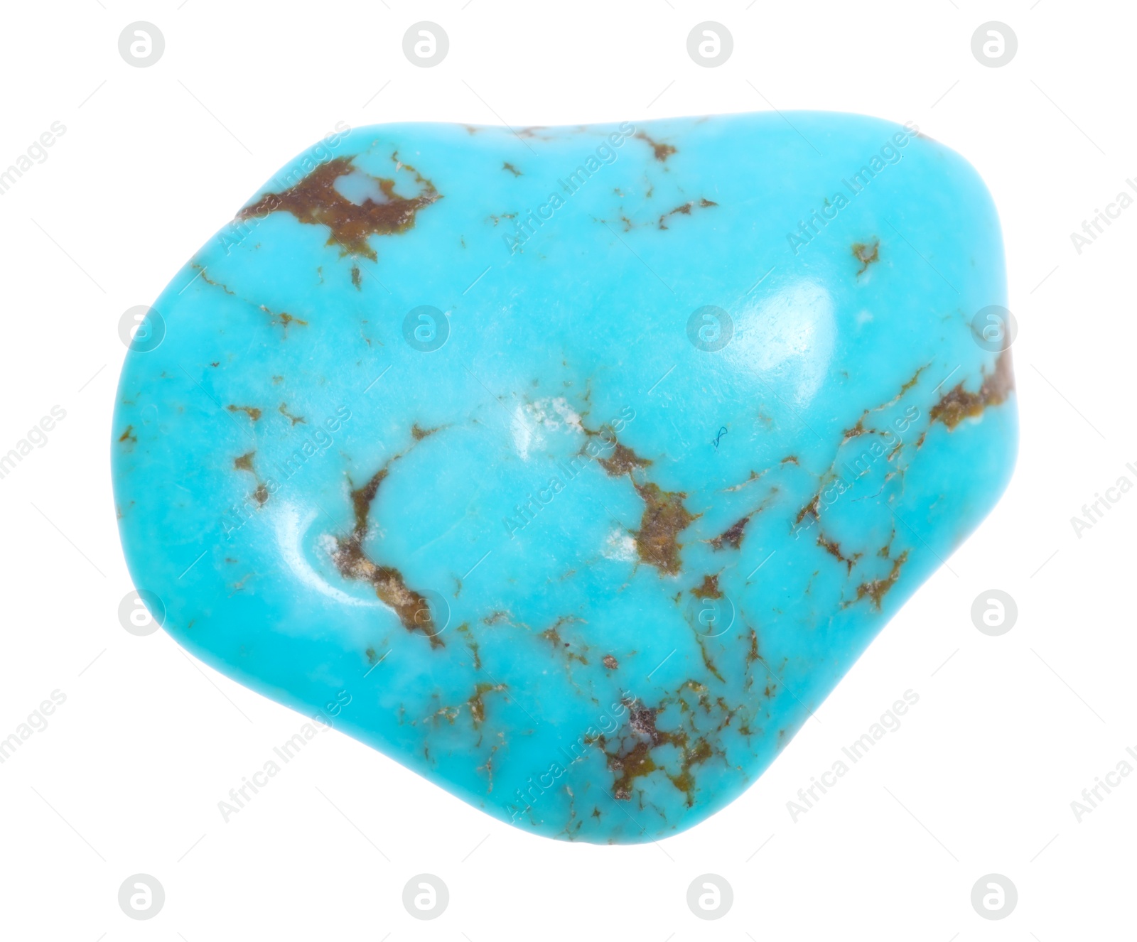 Photo of Beautiful turquoise isolated on white. Natural gemstone