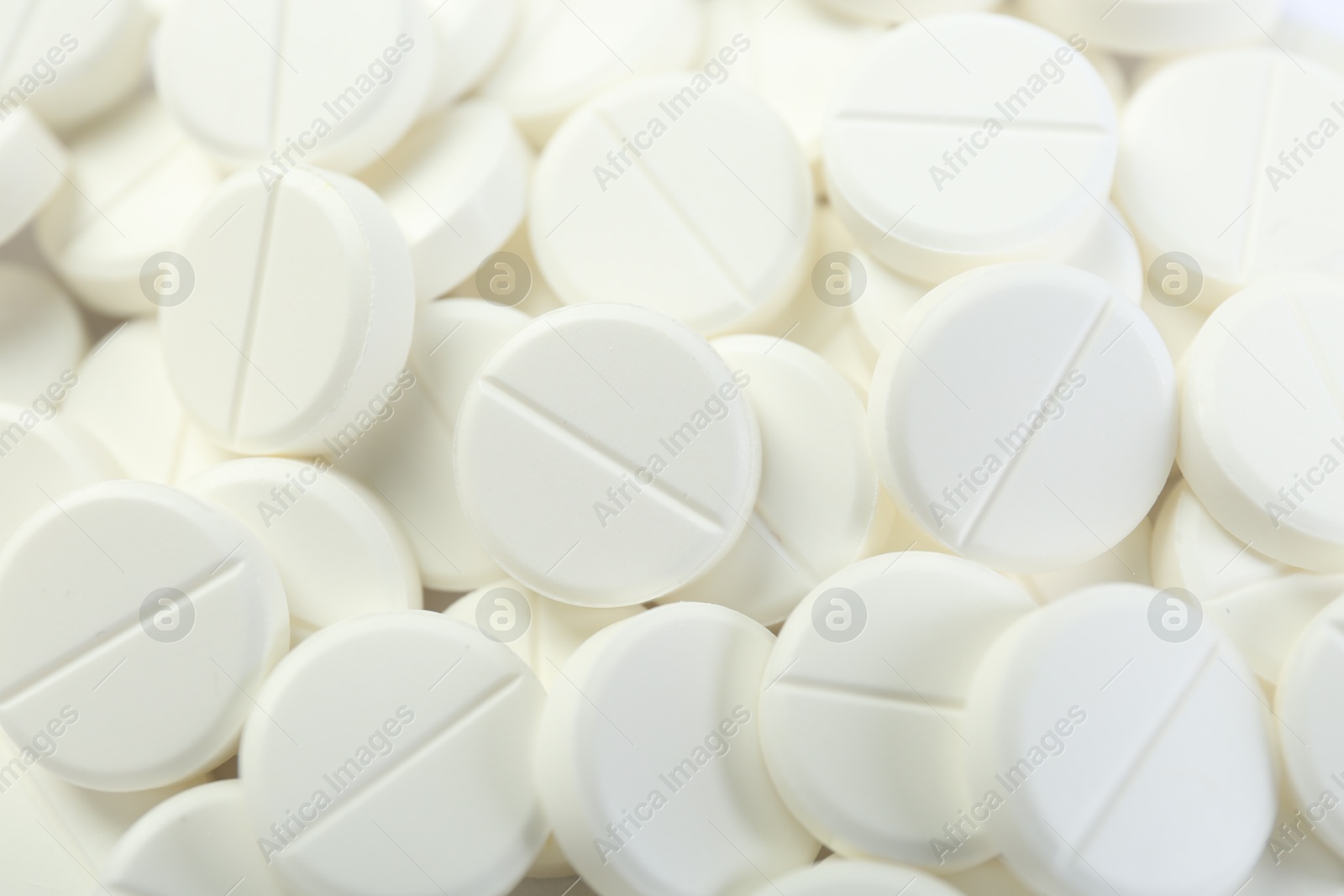 Photo of Pile of antibiotic pills as background, closeup