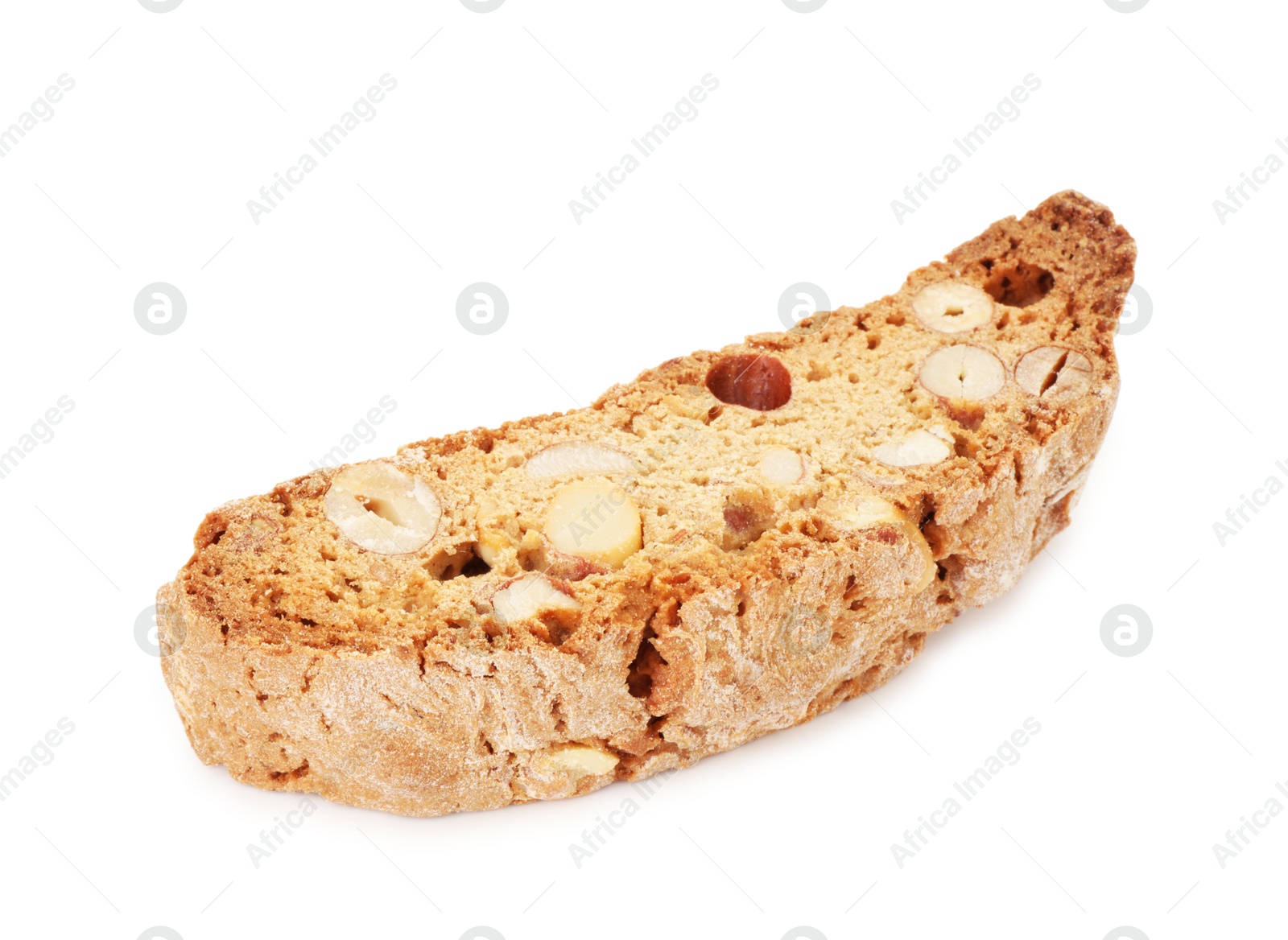 Photo of Traditional Italian almond biscuit (Cantucci) isolated on white