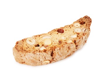 Traditional Italian almond biscuit (Cantucci) isolated on white