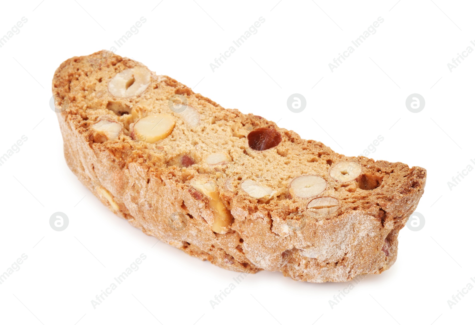 Photo of Traditional Italian almond biscuit (Cantucci) isolated on white