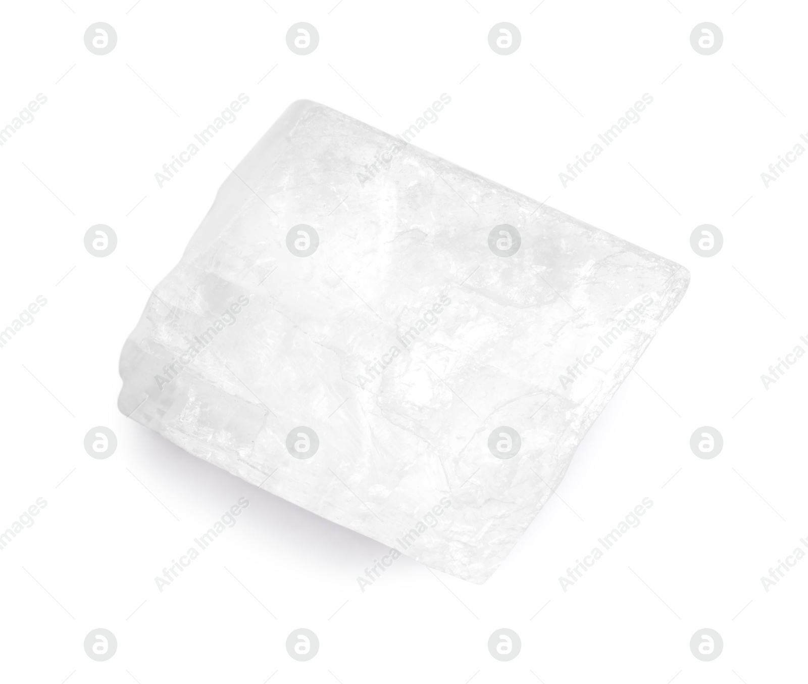 Photo of Beautiful optical calcite isolated on white. Natural gemstone