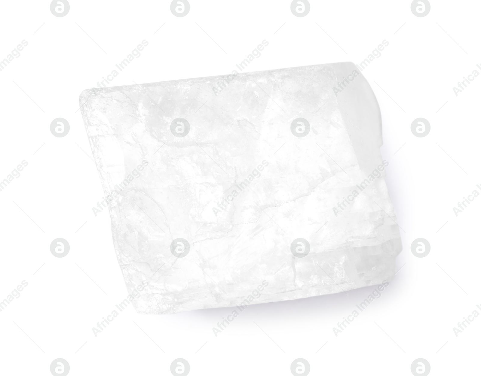 Photo of Beautiful optical calcite isolated on white. Natural gemstone