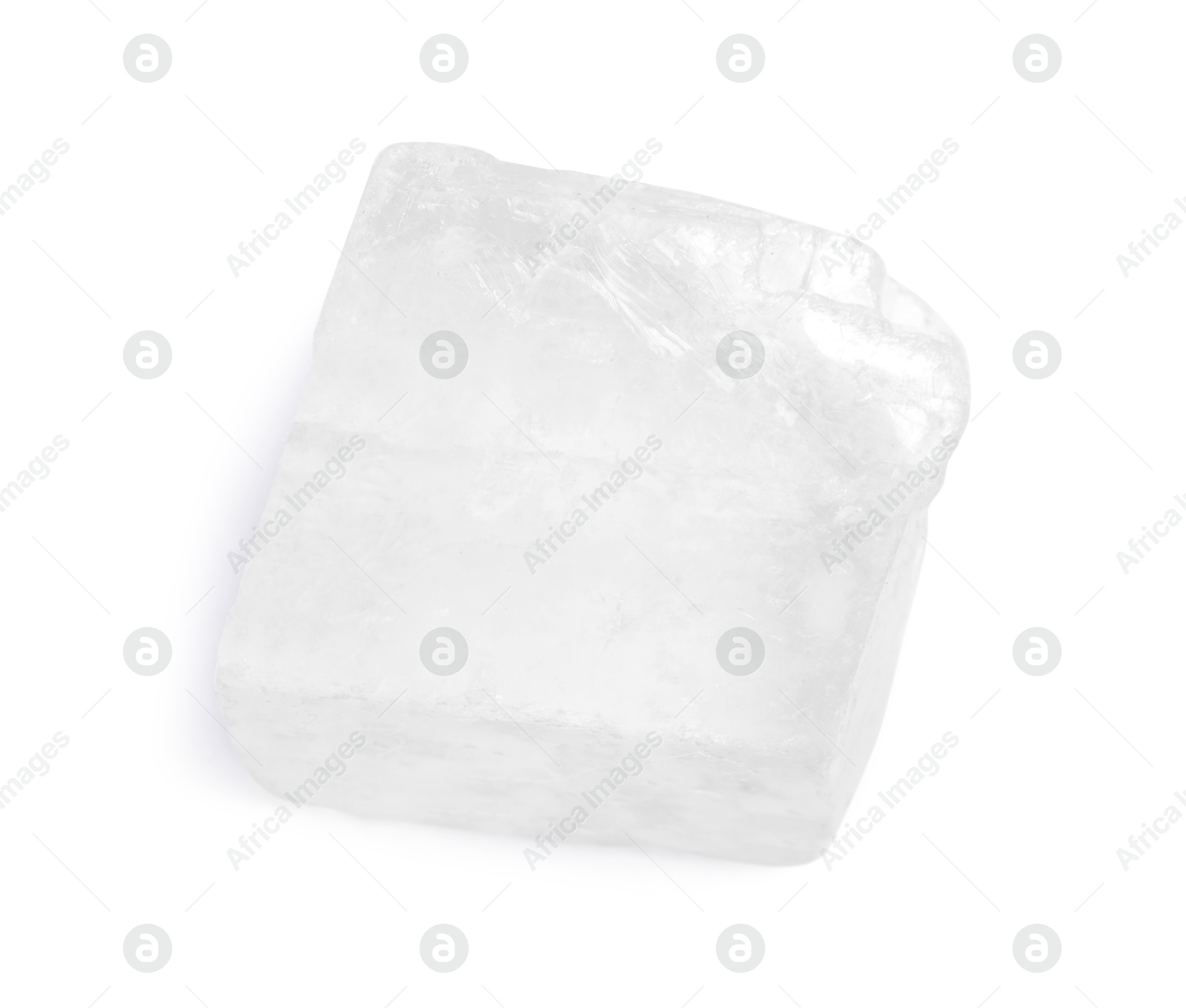 Photo of Beautiful optical calcite isolated on white. Natural gemstone