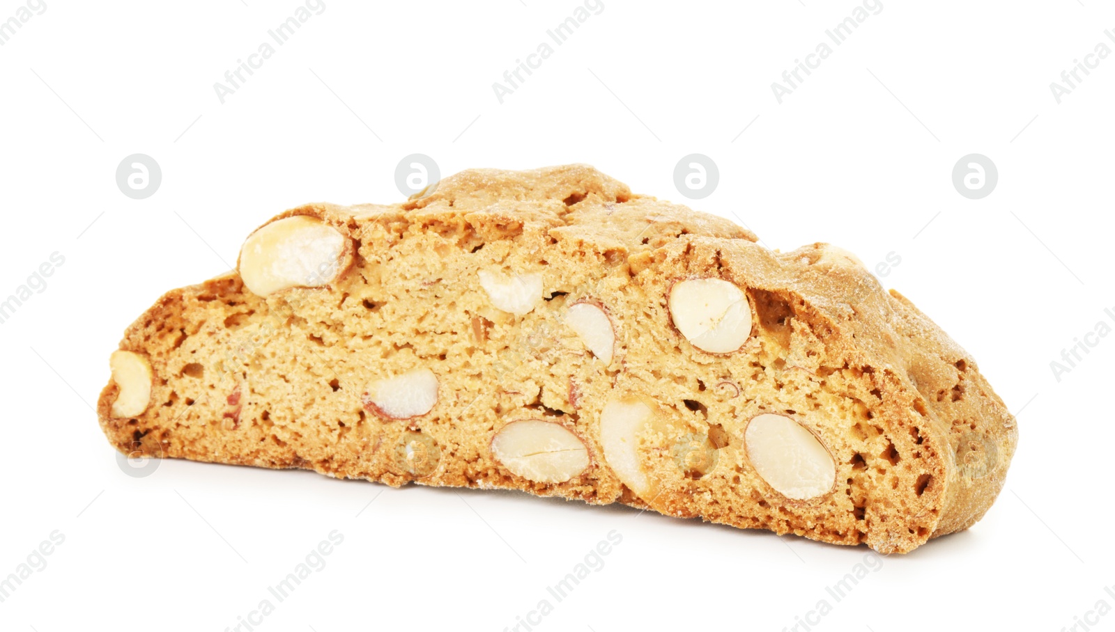 Photo of Traditional Italian almond biscuit (Cantucci) isolated on white