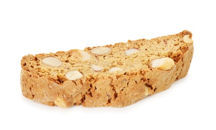 Traditional Italian almond biscuit (Cantucci) isolated on white