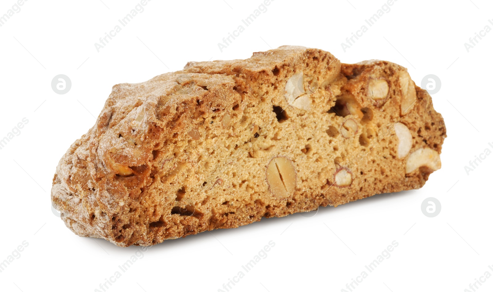 Photo of Traditional Italian almond biscuit (Cantucci) isolated on white