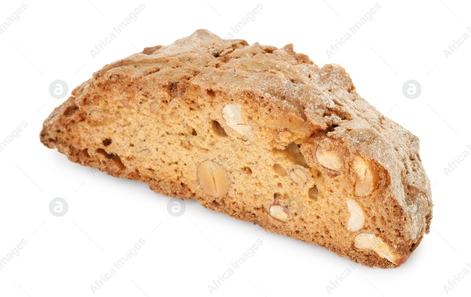 Photo of Traditional Italian almond biscuit (Cantucci) isolated on white