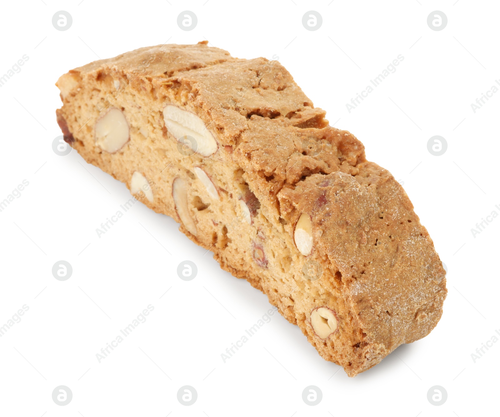 Photo of Traditional Italian almond biscuit (Cantucci) isolated on white