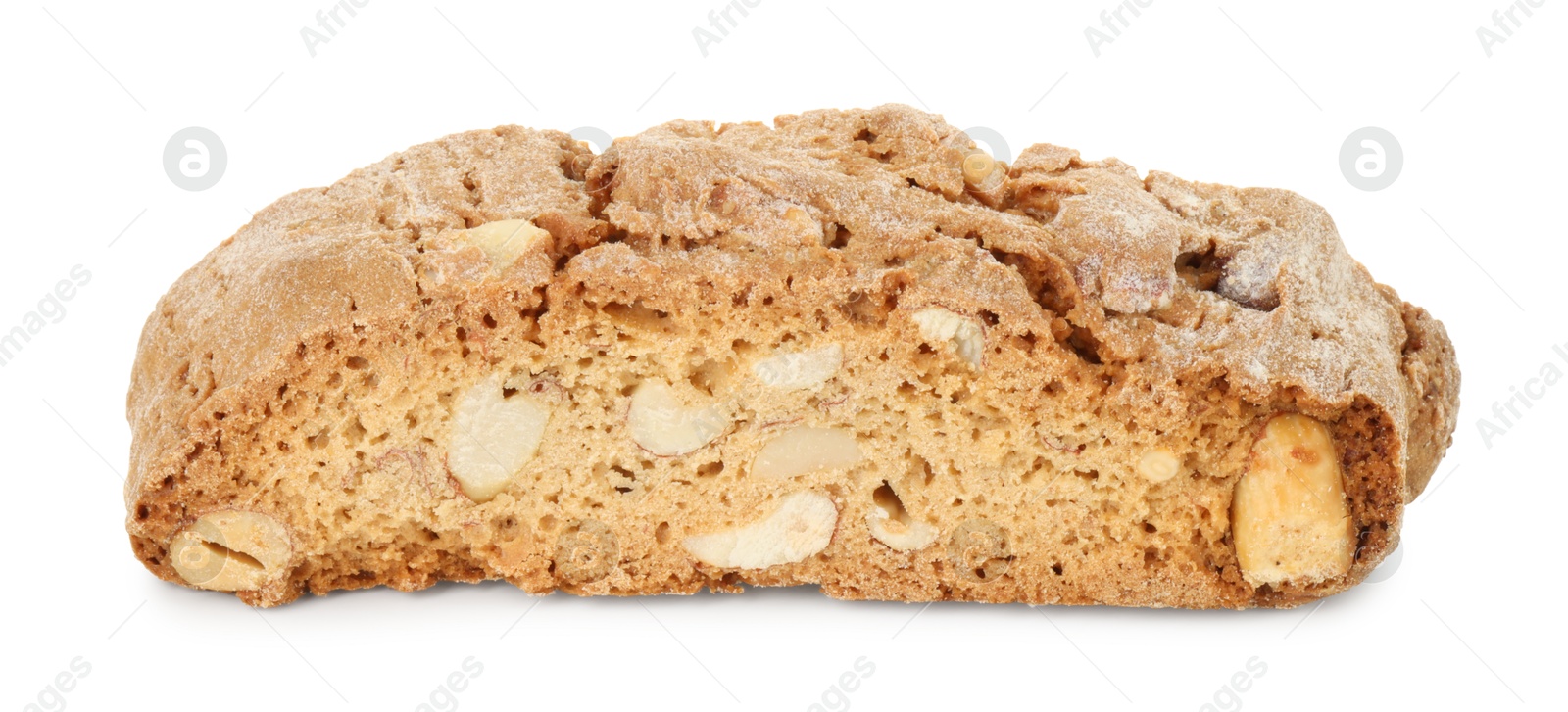 Photo of Traditional Italian almond biscuit (Cantucci) isolated on white