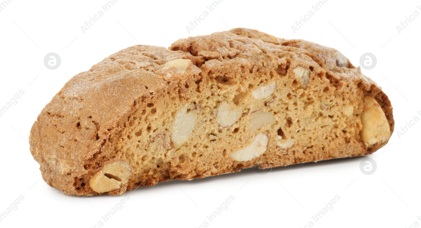 Photo of Traditional Italian almond biscuit (Cantucci) isolated on white