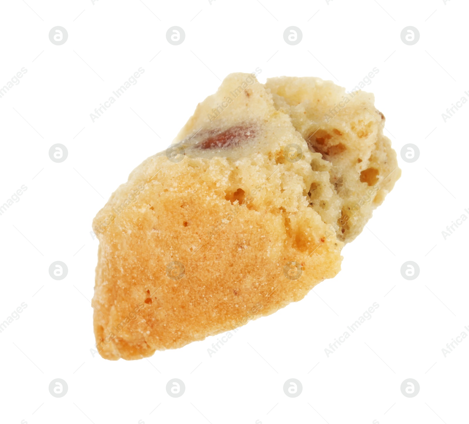 Photo of Piece of traditional Italian almond biscuit (Cantucci) isolated on white