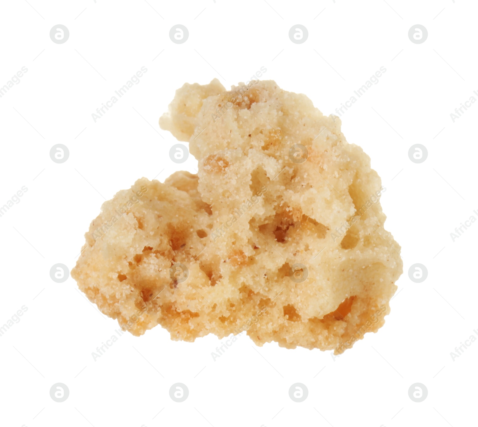 Photo of Piece of traditional Italian almond biscuit (Cantucci) isolated on white