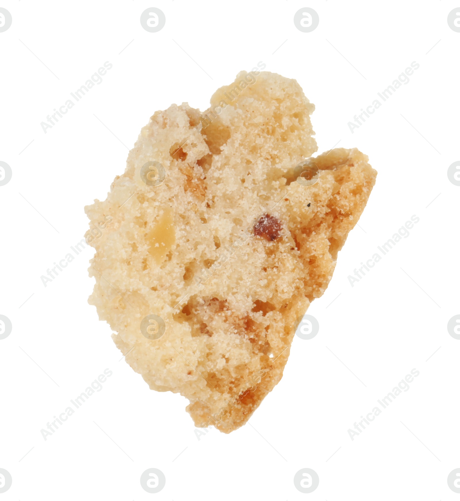 Photo of Piece of traditional Italian almond biscuit (Cantucci) isolated on white