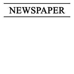 Image of Newspaper article. Title and empty space on white background