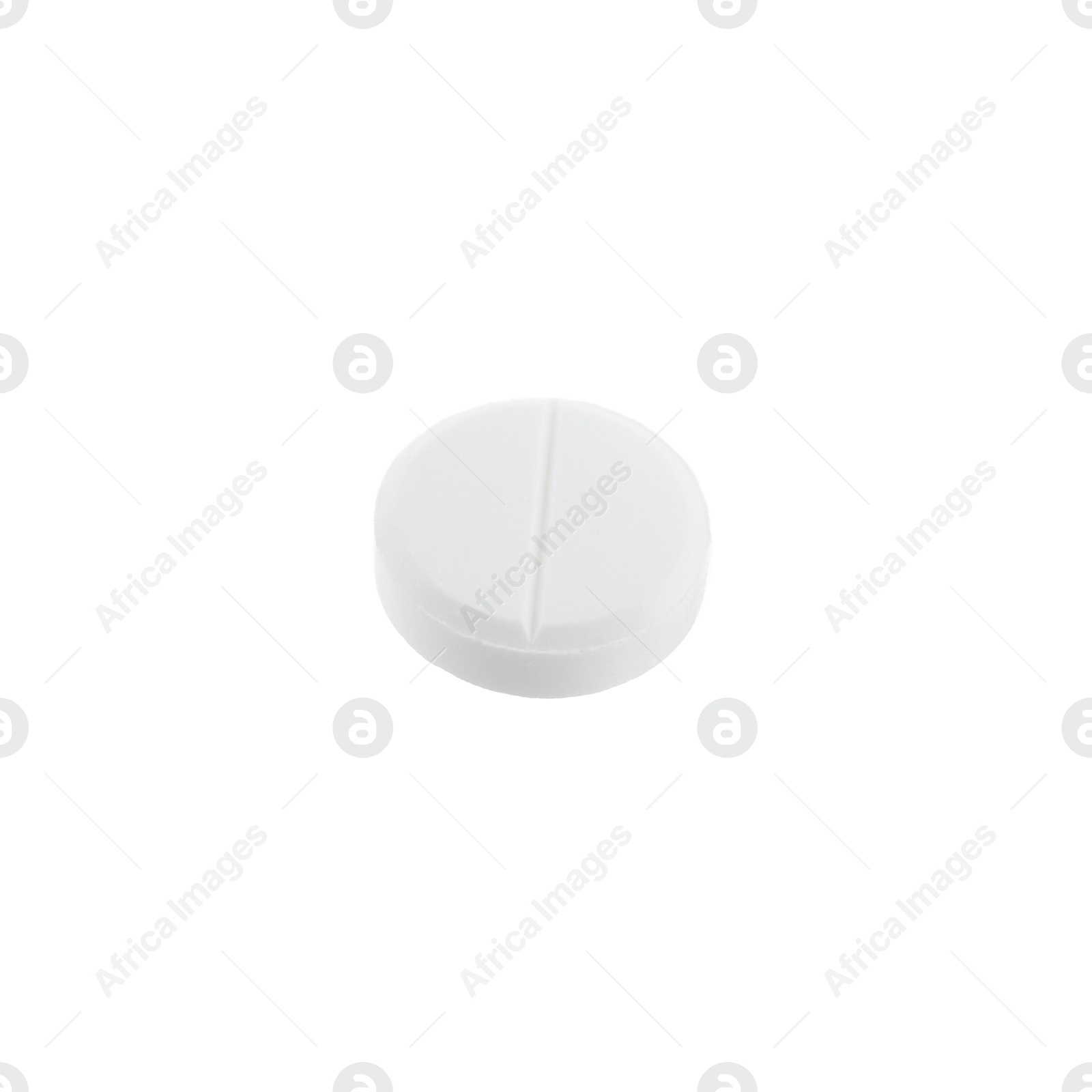 Photo of One antibiotic pill isolated on white. Medicinal treatment