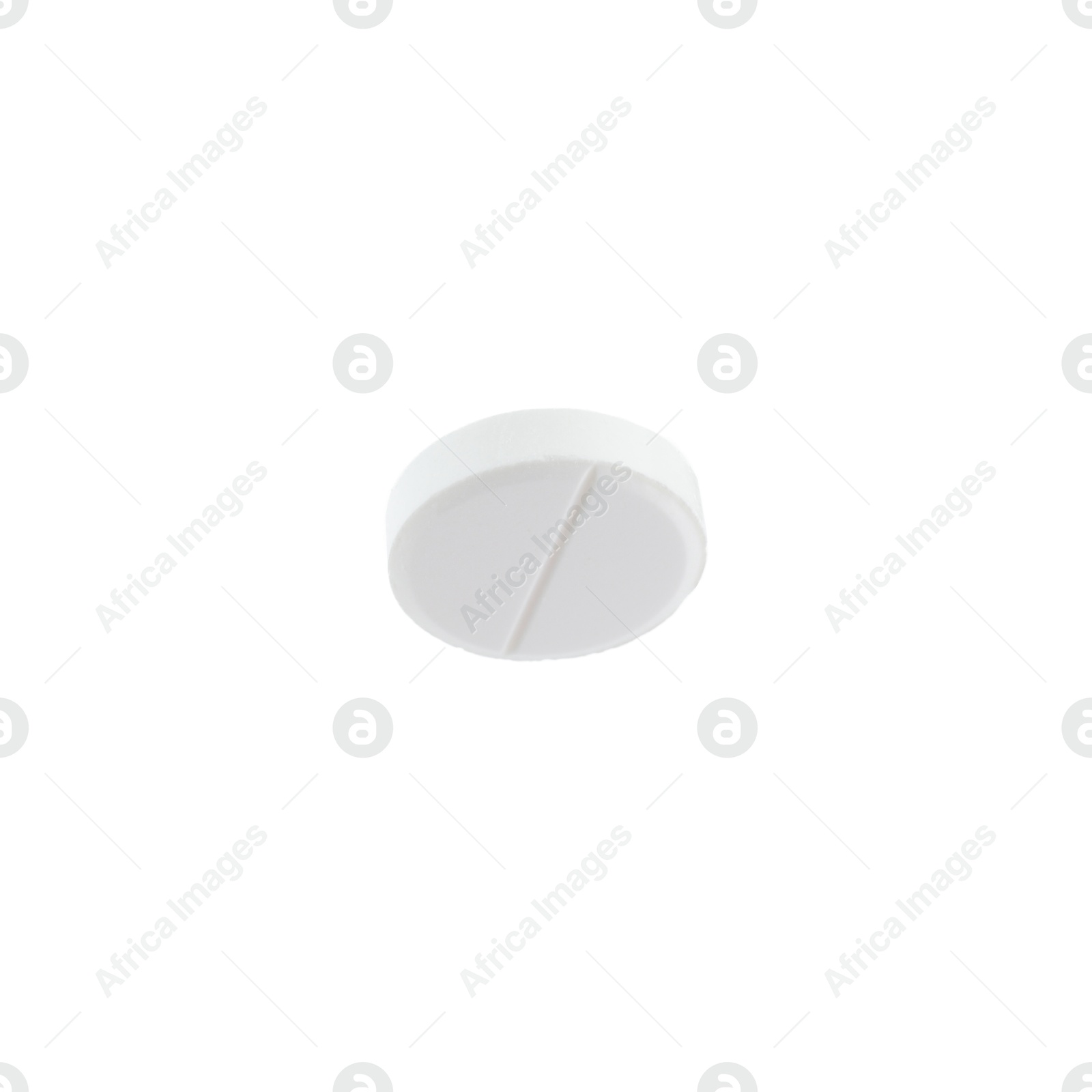 Photo of One antibiotic pill isolated on white. Medicinal treatment