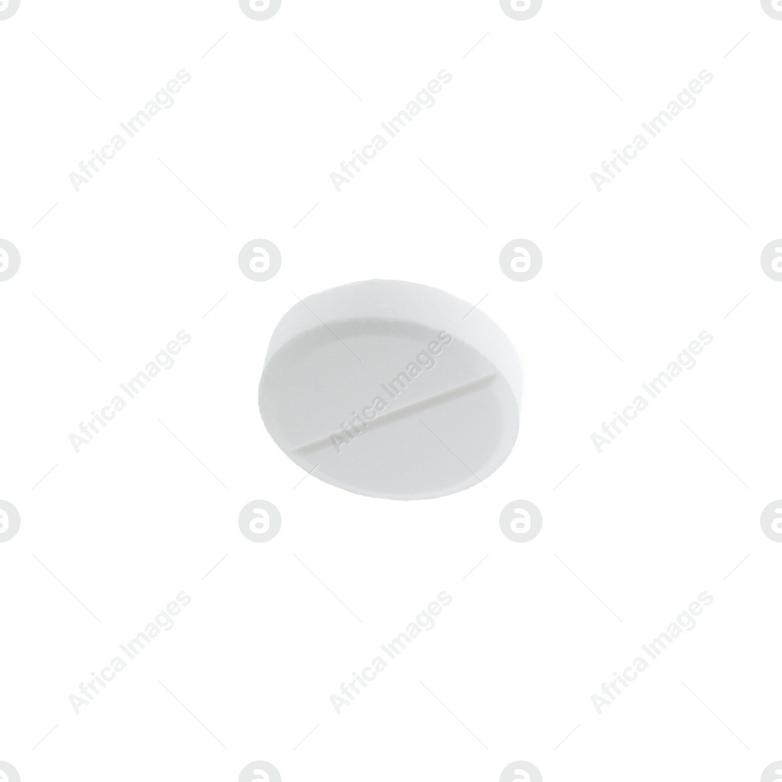 Photo of One antibiotic pill isolated on white. Medicinal treatment